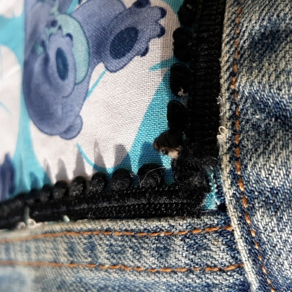 Levis XS Stitch Customized Distressed Jean Denim Jacket - Picture 11 of 17